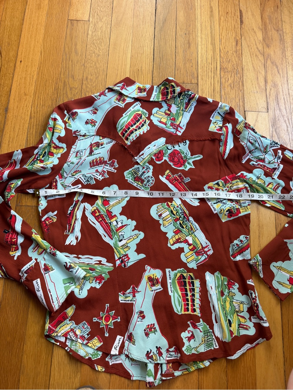 Vintage ivy jane travel print snap shirt - Picture 6 of 8